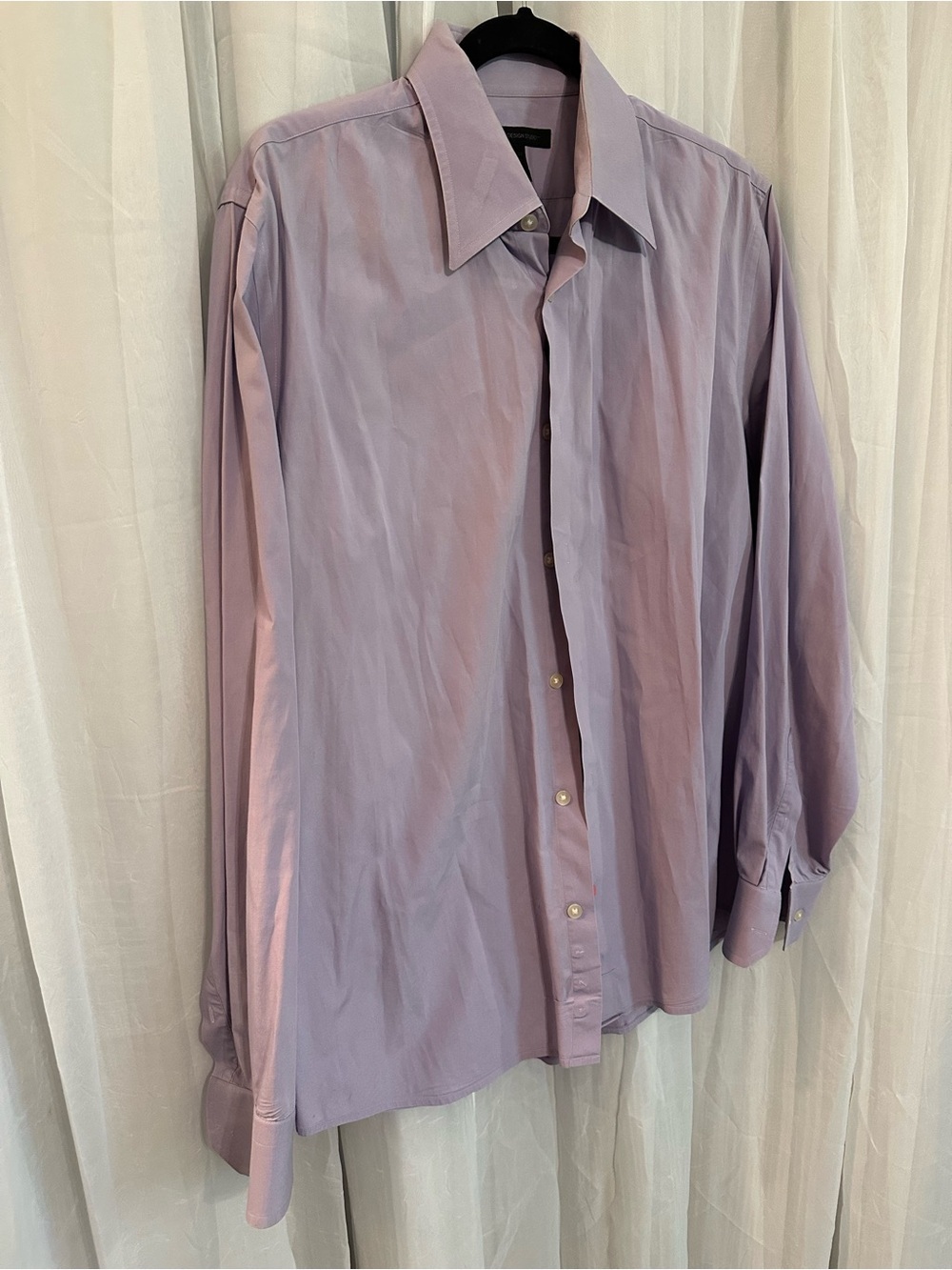 Express Design Studio Lavender Button-Down Long Sleeved Shirt